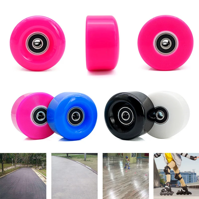 4pcs Skating Wheel,Pu Anti-Slip Wear-Resistant Non-Luminous Skateboard Wheels,Multi Functional Skateboard Ice Skate Accessories