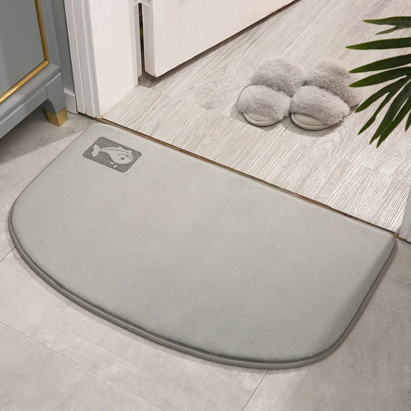 Cottonpeko semi-circle toilet mat toilet absorption non-slip mat kitchen bathroom home mat