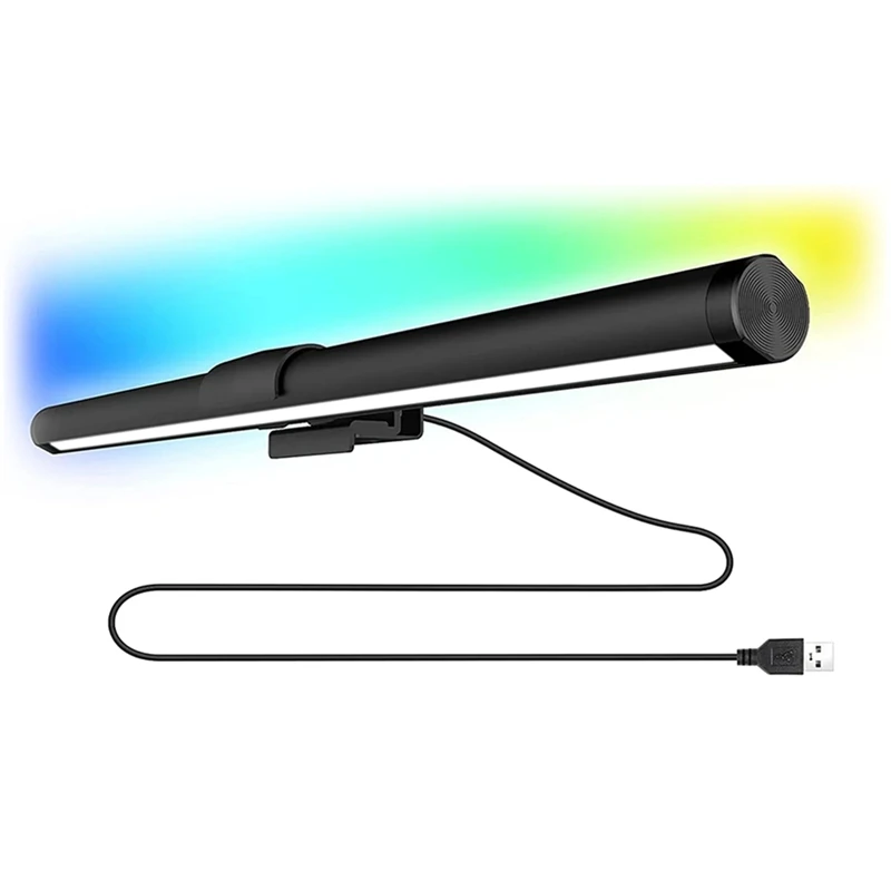 

LED Computer Screen Hanging Light Bar RGB Atmosphere Lamp for Work Study Read Gaming Dimming Lighting 44cm Monitor Light Bar