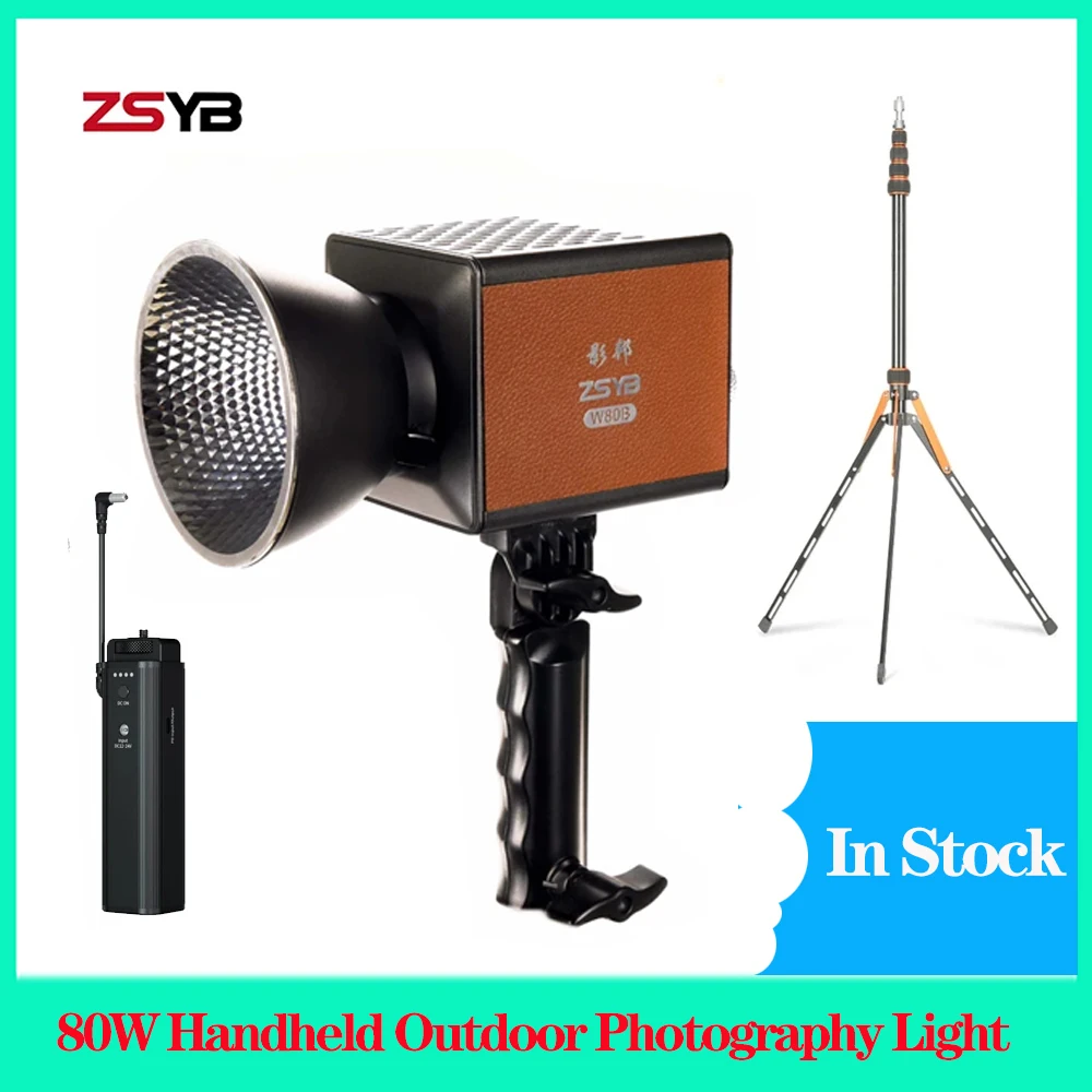 

ZSYB W80B 80W Handheld Photography Light 2700K-6500K Bi-color Video Light Photo Studio Live Fill Light Photographic Accessories