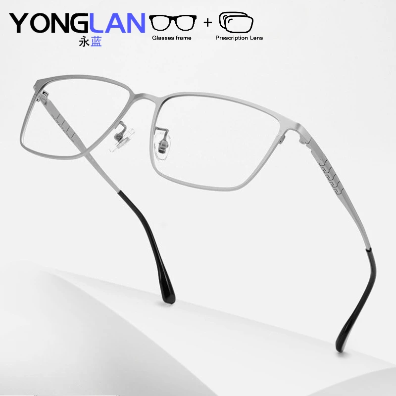 RT90-Titanium Progressive Prescription Glasses Men Women Square Anti Blue Light Photochromic Eyewear Optical Myopia Eyeglasses