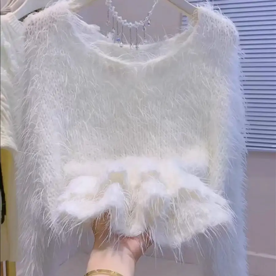 

Sweaters Jumpers Pullovers Women Pullover Yoga Velvet Scalloped Neck Regular Party Evening Multicolor Elegant Fashion Curved Fit