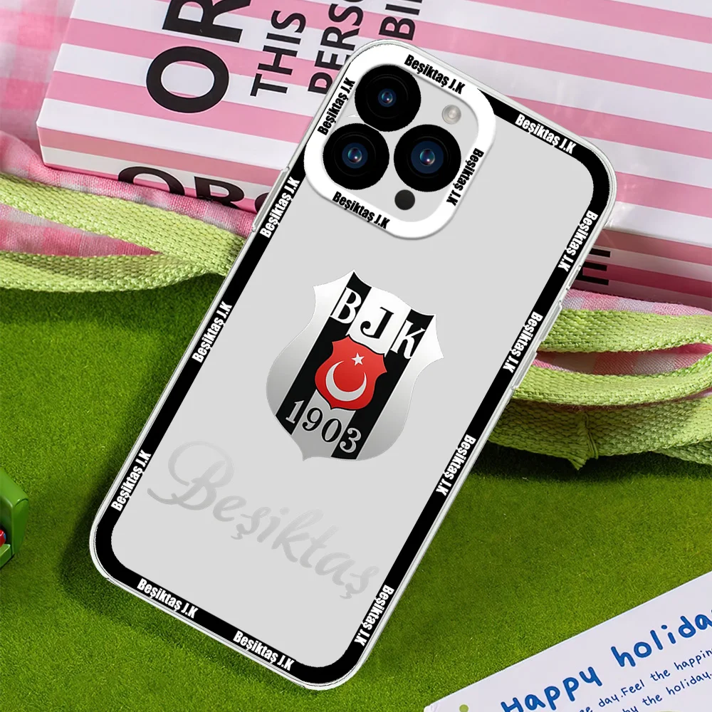 Turkey Besiktass J K BJK For iphone 11 12 13 14 15 16 Mini Plus Pro Max Transparent Shell