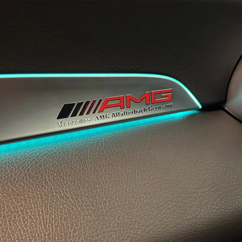 9x1.5 ملصقات معدنية جسم السيارة نافذة ديكور شعار الملحقات الداخلية لمرسيدس بنز AMG A B C D M S R الفئة GLA CLA GLB GLC