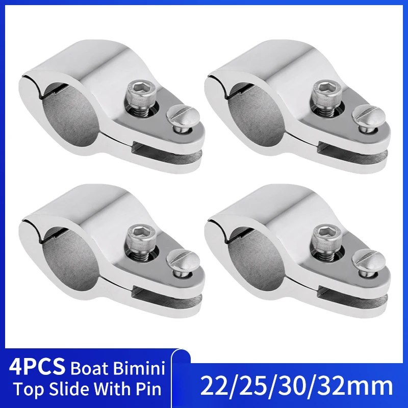 

4PCS 316 Stainless Steel Boat Jaw Slide Bimini Top Fitting 22mm 25mm 30mm 32mm Marine Hardware Accessories