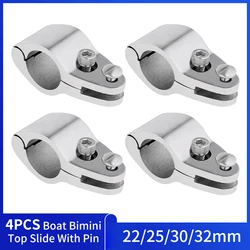 4PCS 316 Stainless Steel Boat Jaw Slide Bimini Top Fitting 22mm 25mm 30mm 32mm Marine Hardware Accessories