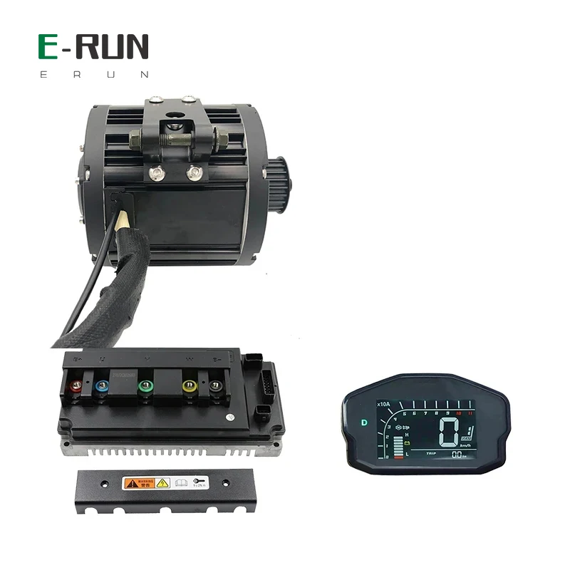 QS138 3000W PMSM V1Mid Drive Motor Kits EM150 LANDE Controller with DKD LCD Speedometer