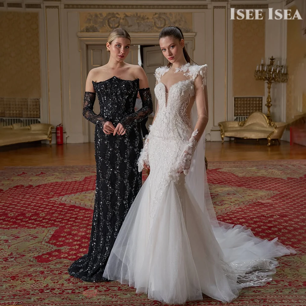 

Luxurious Mermaid Wedding Dresses For Women 2025 3D Flowers Off Shoulder Trumpet Pearl-Beaded Bride Bridal Gown Customized