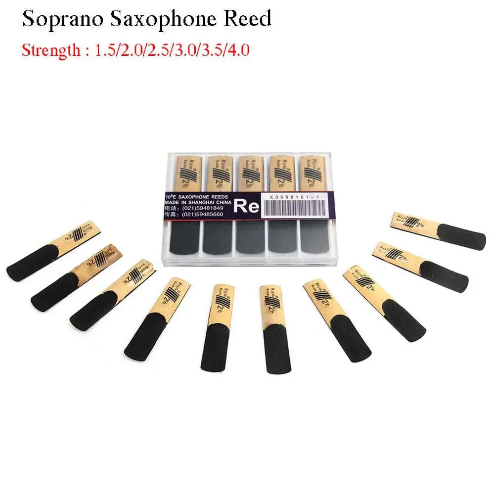 10pcs Saxophone Reed Set with Strength 1.5/2.0/2.5/3.0/3.5/4.0 for Soprano Sax Reed Drop shipping