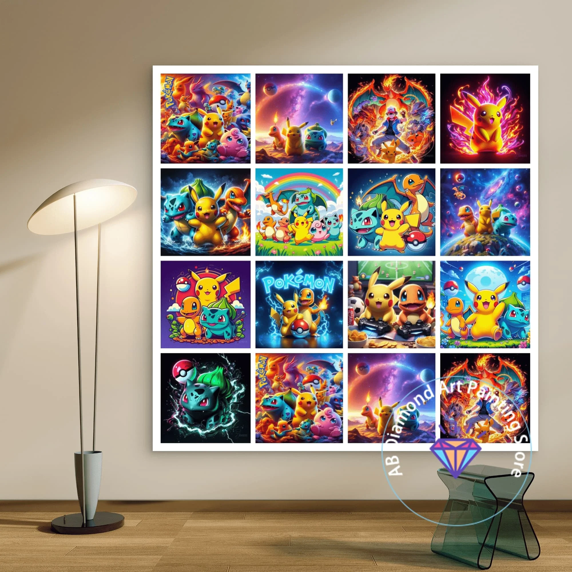 

Latest Pikachu Anime Pokemon AB Diamond Painting Kit 5D DIY Diamond Embroidery Cross Handmade Art Gift Crafts Home Decoration