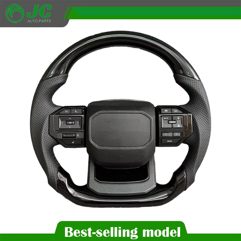 Carbon Fiber & Leather Sport Steering Wheel for Toyota Corolla Hilux Fortuner LC250 300 Land Cruiser GR – Aftermarket Upgrade view 2