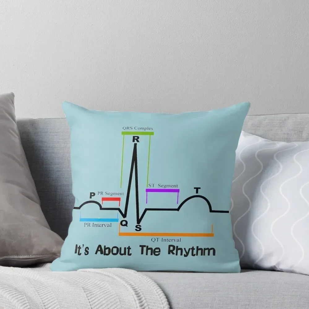 Cardiac ST Segment Rhythm Throw Pillow sleeping pillows bed pillows Sofa Pillow Cover pillow