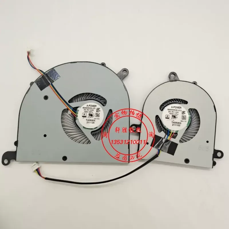 CPU GPU Fan for MSI Modern PS63 8RC 8M MS-16S1 16S2 16S3