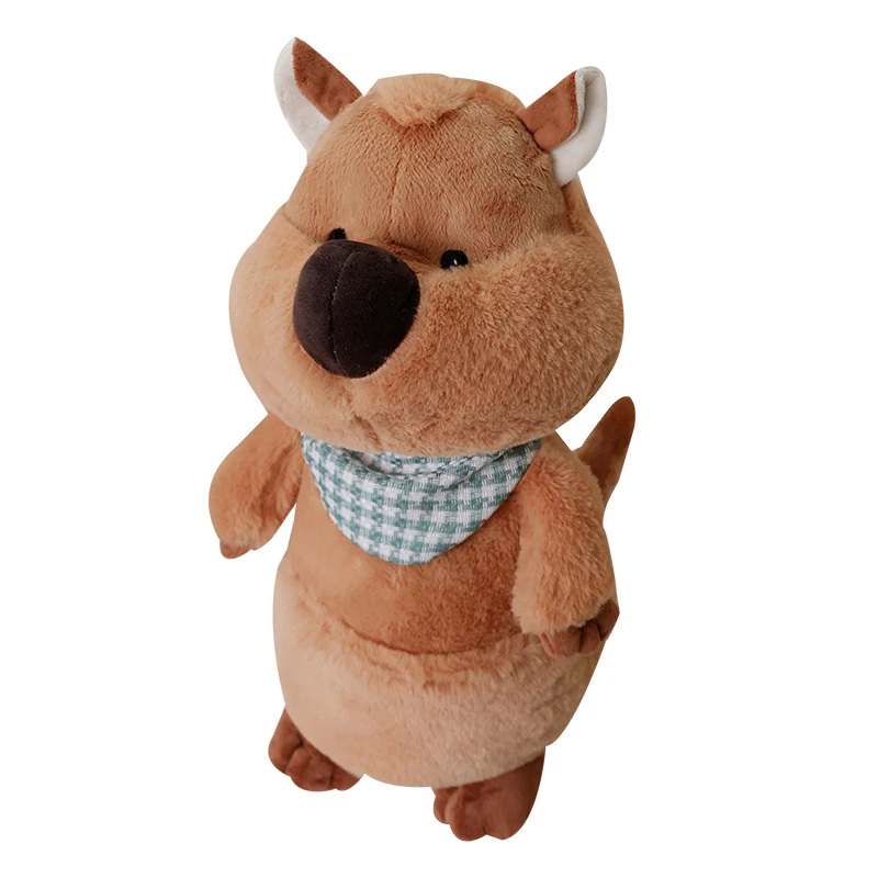 1pc25cm/9.84in ผ้าพันคอแคระจิงโจ้การ์ตูนสั้น-tailed Kangaroo Plush ของเล่นเบาะรถเตียง cuddle Sleep Soothing หมอน Birthda