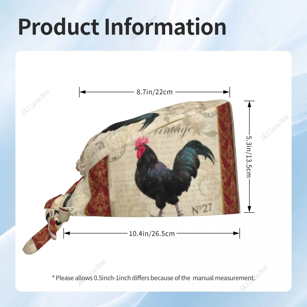 Pet Shop Vintage coq unisexe soins infirmiers gommage casquettes drôle respirant vétérinaire soins infirmiers accessoires anaesthésie gommage casquette