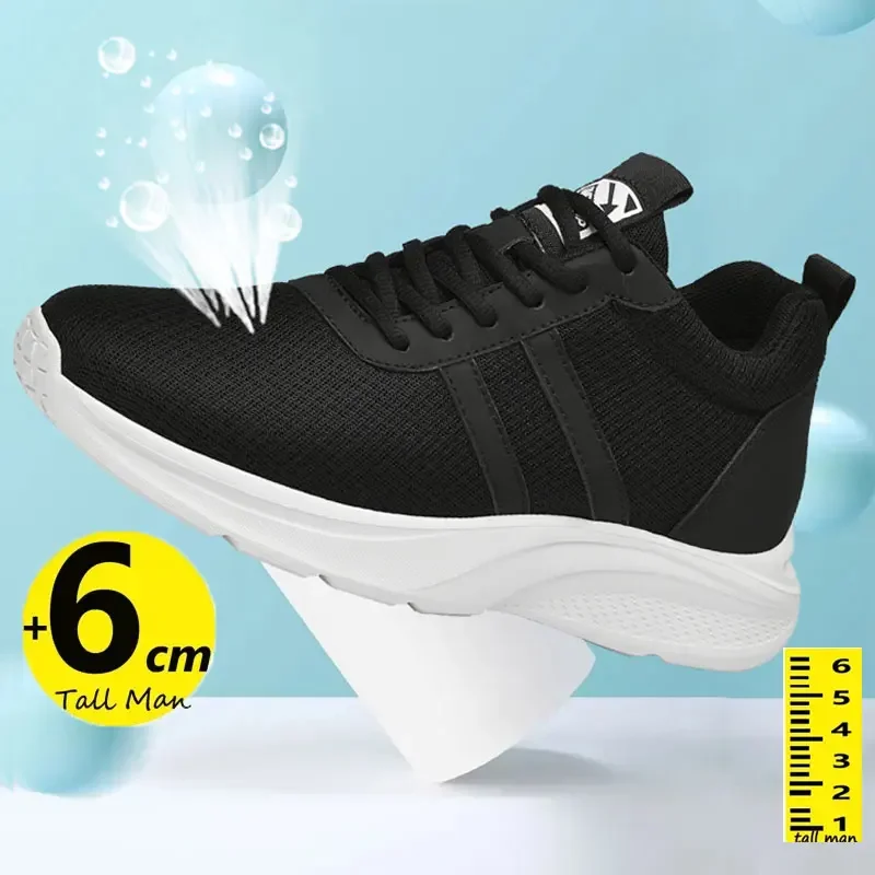 

New lift men sneakers elevator shoes height Breathable increase shoes for increasing shoes Man increase shoes 6cm casual sports