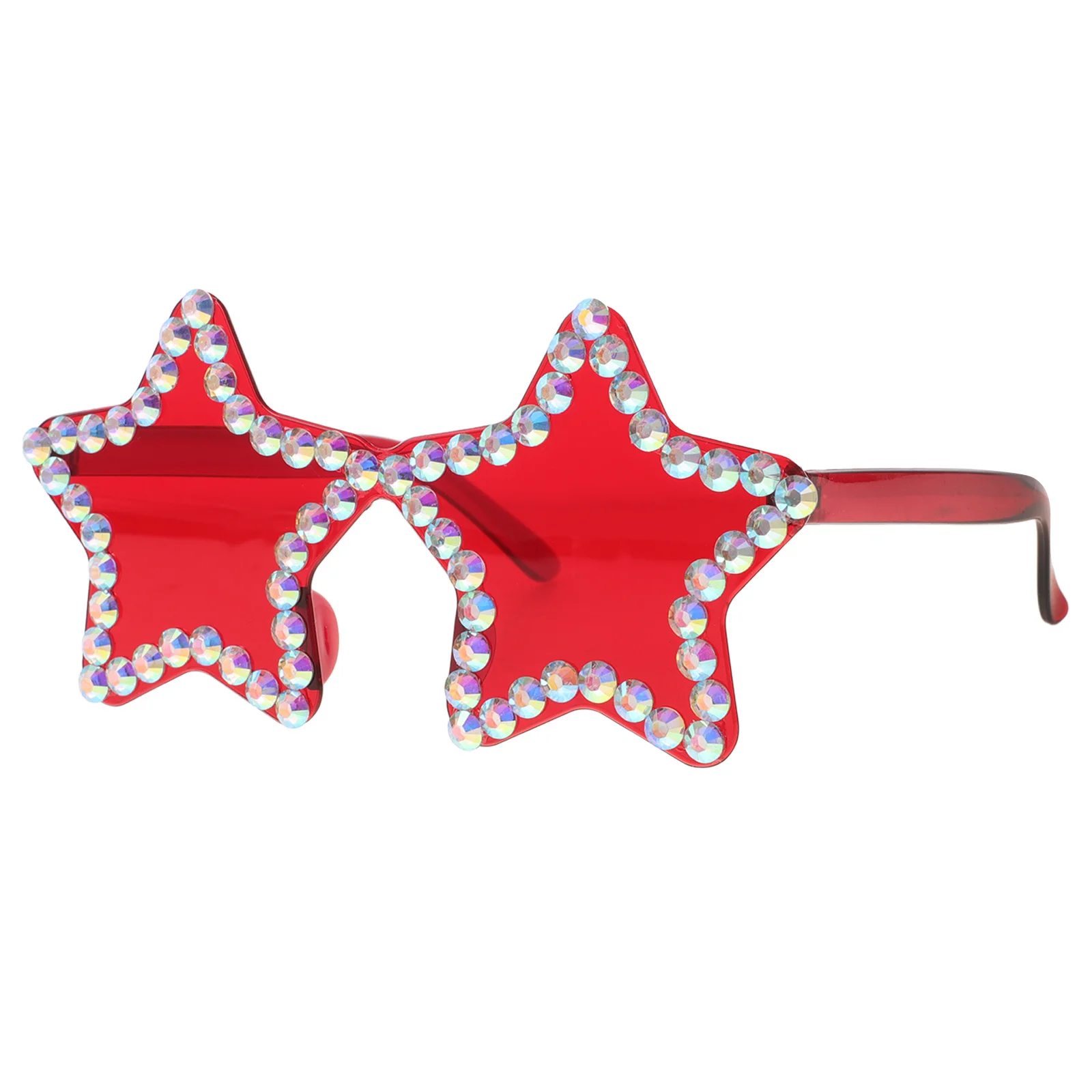 

Rhinestone Star Sunglasses For Women Men Rimless Star Shape Uv Protection Party Beach Holiday Decorative Fun Patriotic