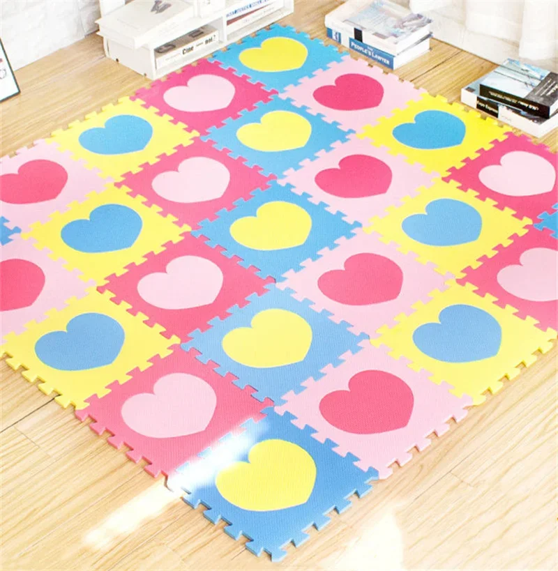 10 Stuks Speelmatten Activiteiten Mat Voor Baby 30X30X1Cm Baby Speelmat Cartoon Puzzel Mat Baby Mat Tatame Kruipmat Vloer Lawaai Mat