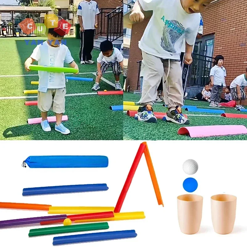 Crianças equilíbrio sensorial esportes crianças jogos meninas meninos brinquedos multi-função em forma de u slot adereços bola ao ar livre brinquedo educativo engraçado