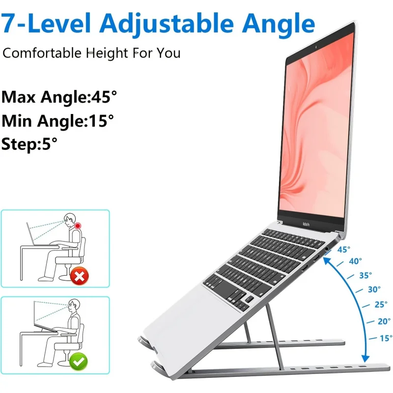 Adjustable Laptop Stand Desktop Raise Stand Suspended Cooling Foldable Portable Tray Notebook Holder Multifunctional Phone Rack