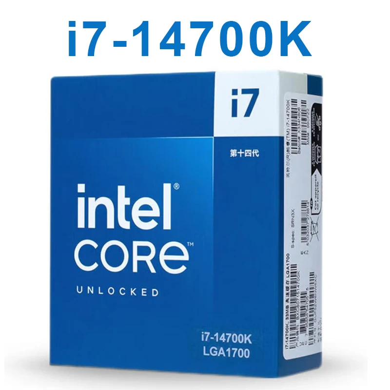 New Intel i7 14th Generation 14700K Boxed CPU Original 5.6Ghz 33M LGA1700 Desktop Boxed CPU i7 14700K Brand New