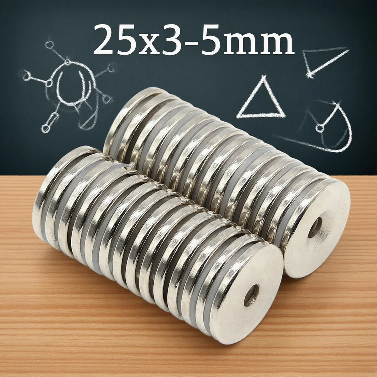 

25x3-5mm Whiteboard Magnets - For Meeting Education Desktop - Non-marking Fixing for Teachers to Secure Notes Docs & Small Tools