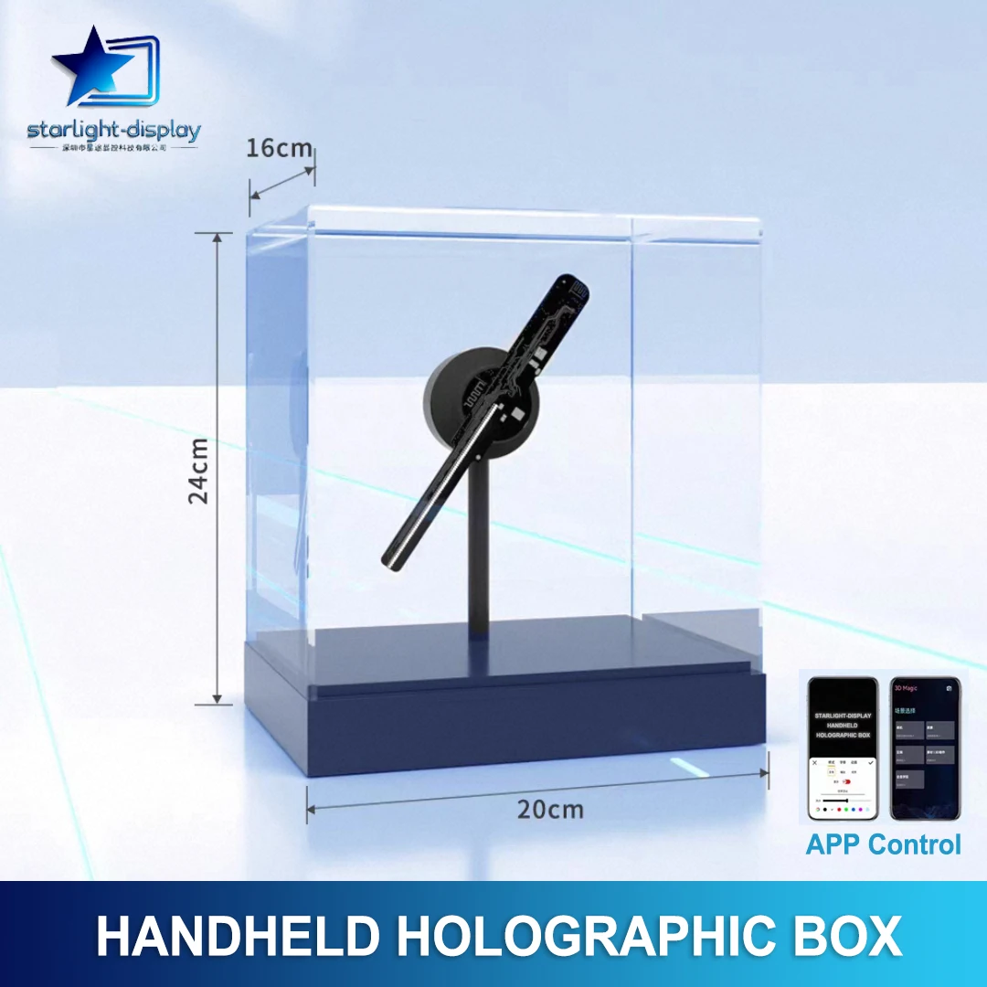 Hologram 3D Ventilador Projetor Advertising Display Luces Led light Sign Holographic Player Support Images Video Draw Audiences