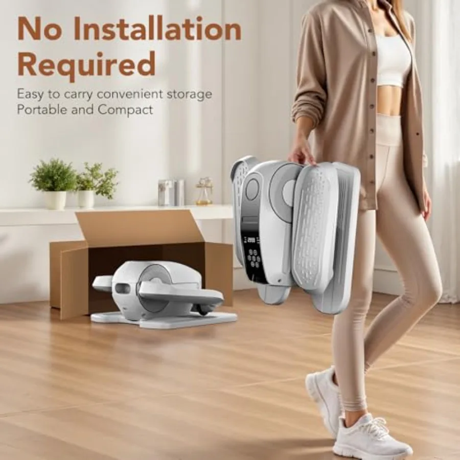 ماكينة تمرين بيضاوية الشكل تحت المكتب، جهاز تمرين ساق بيضاوي صغير كما رأينا على شاشة التلفزيون، جهاز تمرين بدواسة كهربائية أثناء الجلوس لـ S