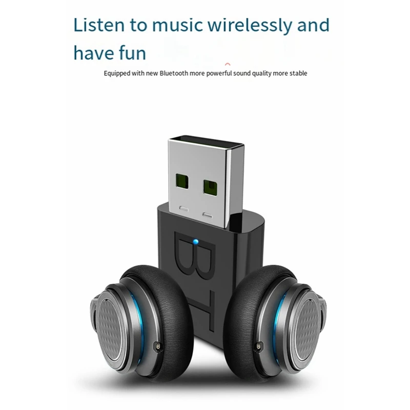【Superdeals】3 قطع 2 في 1 USB بلوتوث 5.0 جهاز إرسال استقبال الصوت USB محول بلوتوث مع كابل صوت 3.5 مم التوصيل والتشغيل