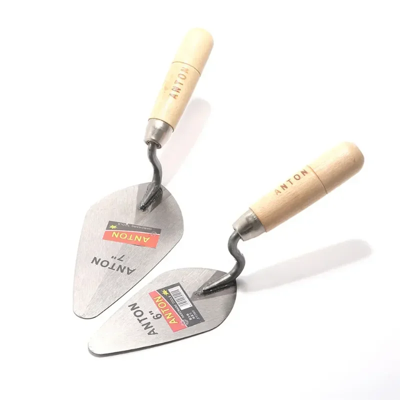 6/7 Inch Construction Tools Putty Knife Brick Trowel Laying Carbon Steel Blade Pointing Plaster Tool Carbon Steel 1Pc