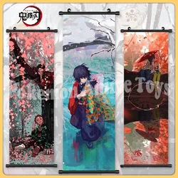 Demon Slayer Canvas Wall Art Tomioka Giyuu Print Painting Hanging Kochou Shinobu Scrolls Poster Home Decor Anime Modular Picture