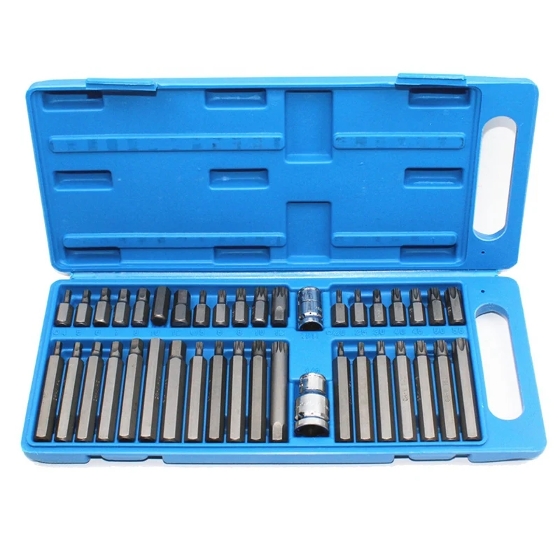 

40 Pieces Star Spline Hex Socket Bit Set Tool Kit Precision Screwdriver Bit Garage Tool Equipment For Car Auto Repair