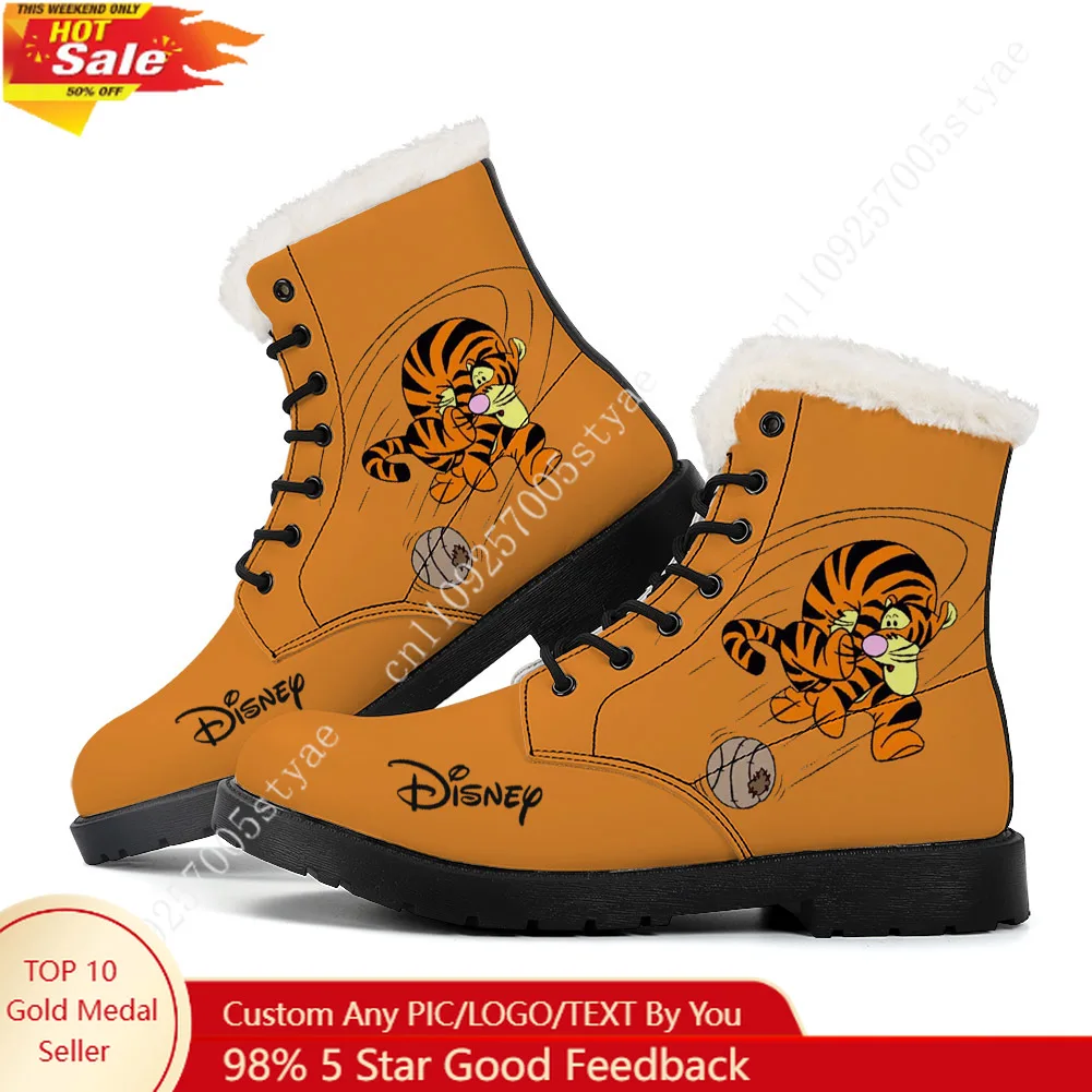

Disney Tigger Plush Keep Warm Boots Mens Womens Winter Outdoor Hiking snow boots