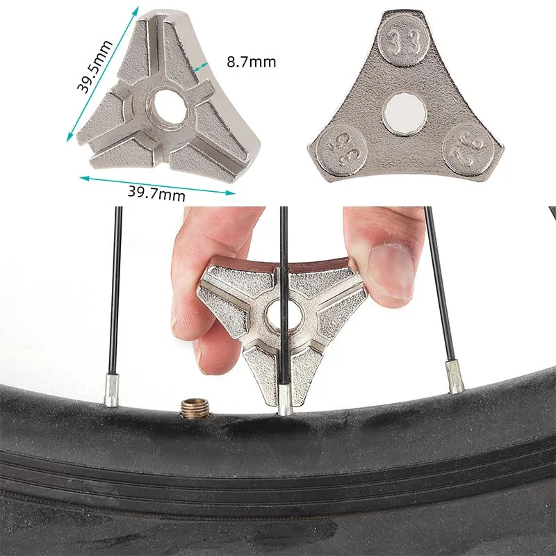 Triangle 6-Socket Spoke Wrench For Mountain Bike Bicycle Wire Wrench Rim Adjuster Cycling Spoke Repair & Maintenance Tools