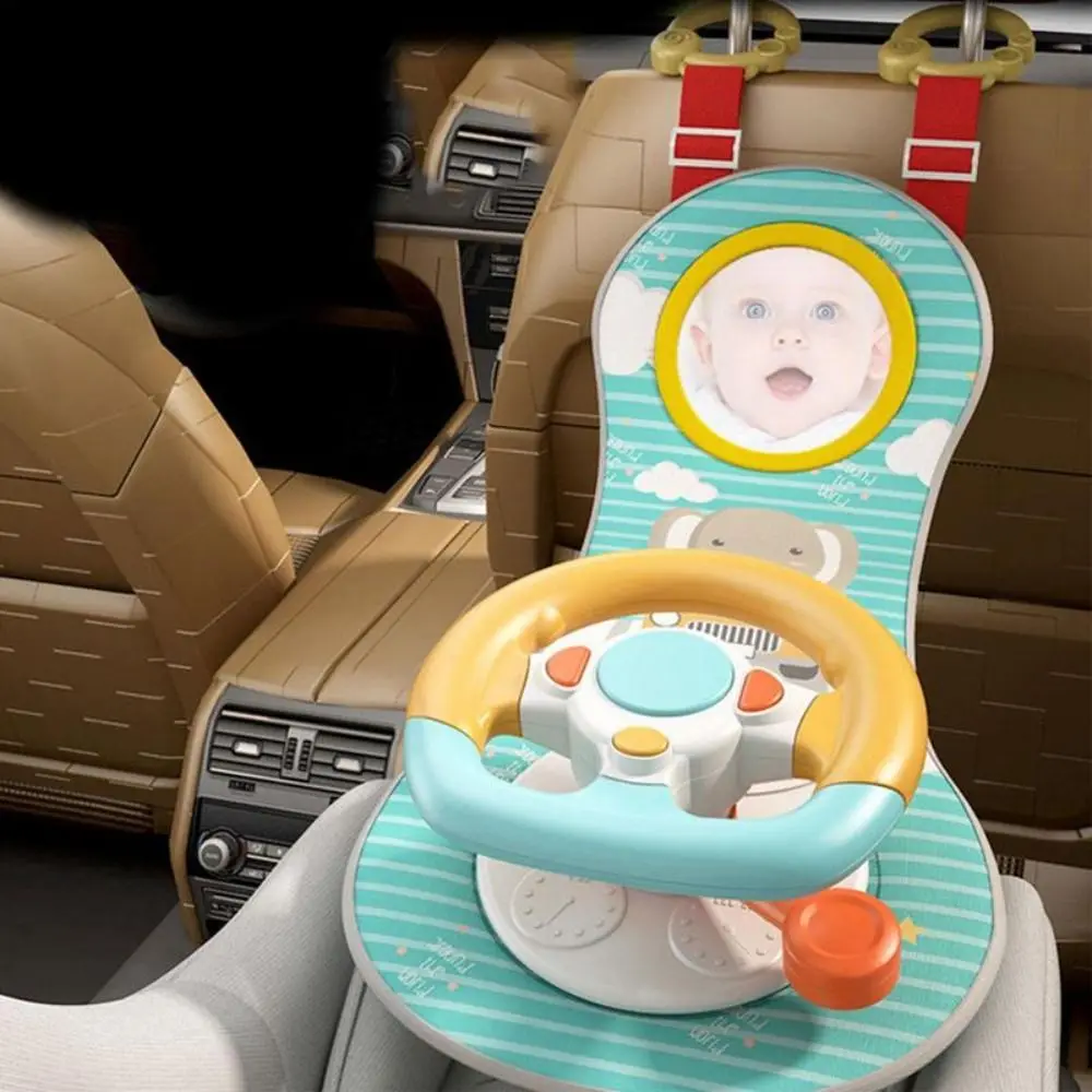 

Steering Wheel Simulation Steering Wheel Car Seat Toy with Light 360 Degree Simulation Musical Steering Wheel Toy Plastics