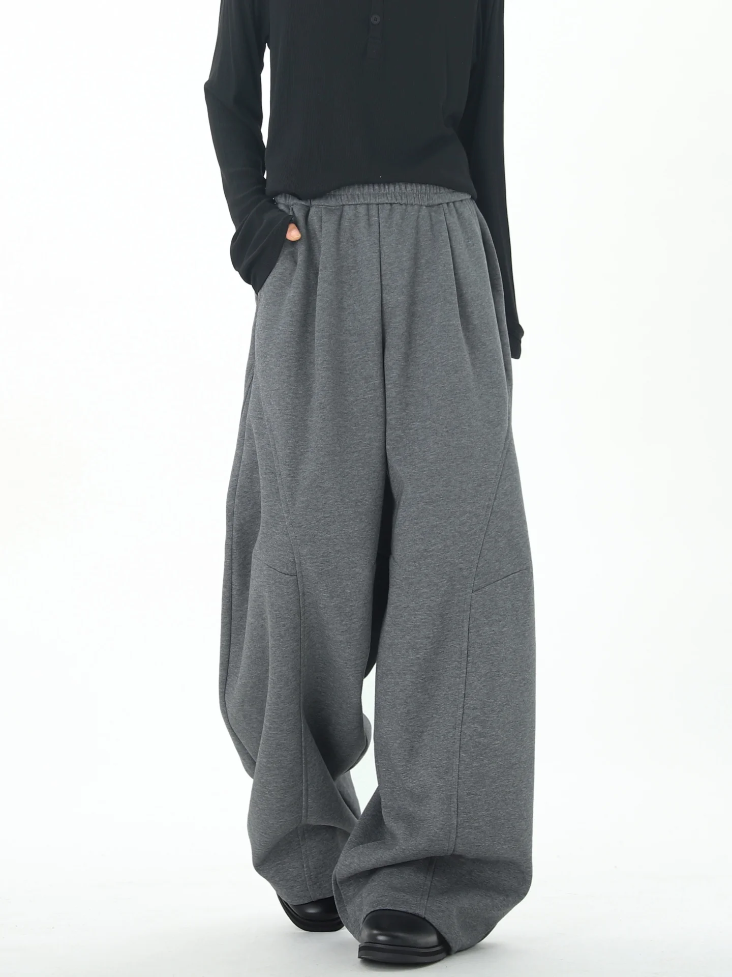 

ay Thiened Sweatpants Men Women Winter American Sle Knife Straight Loose Banana Pants Durable Wear Resistant Trousers