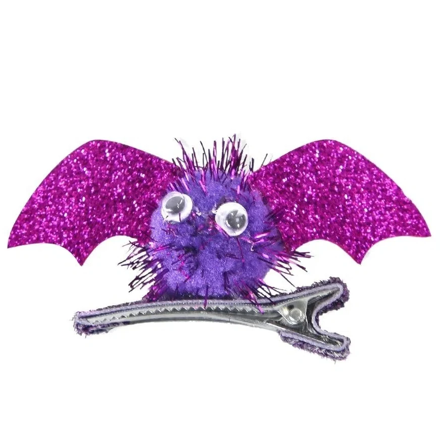 

Bangs Clip Metallic Woven Bat Wings Hairpin Barrettes Ornament Halloween Duckbill Clips Eyes New Cosplay Hair Clip Women
