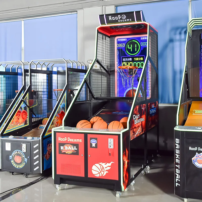 Game Hall Basketball Machine Deluxe LCD Basketball Machine Adult Video Game City