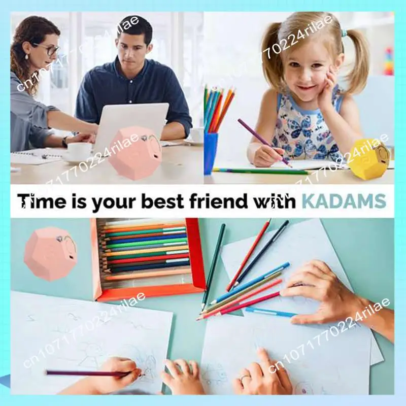 A17Z Mini Timer Rotate Dodecagon Rechargeable Timer Sound Vibrate Light Alarm Flip Timer Countdown For Timemanager