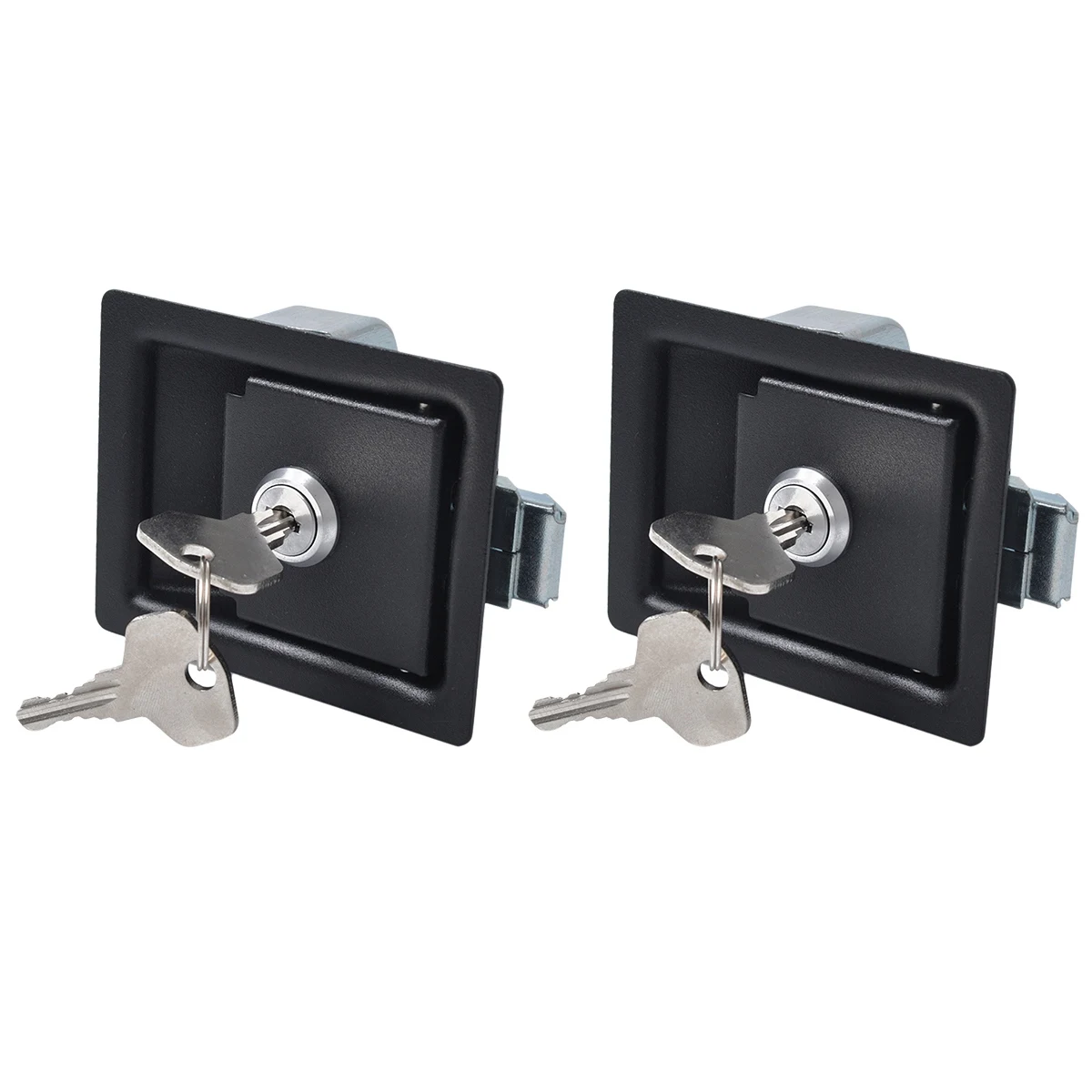 2PCS Trailer Tool Box Locks Door Paddle Handle Latch Anti-Theft Paddle Locks for RV Camper Truck