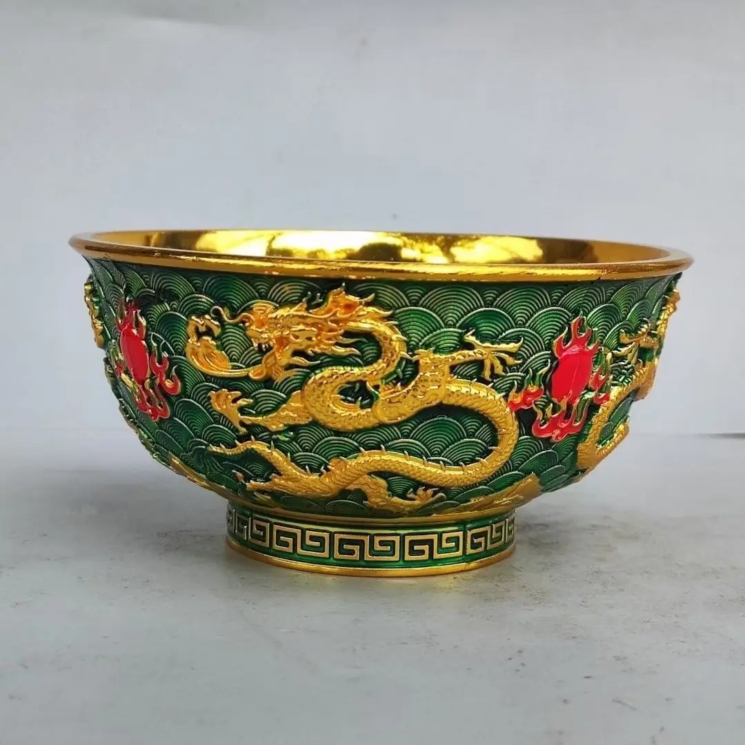 Antique Shuanglong Play Beads Home Furnishing Ornament Crafts