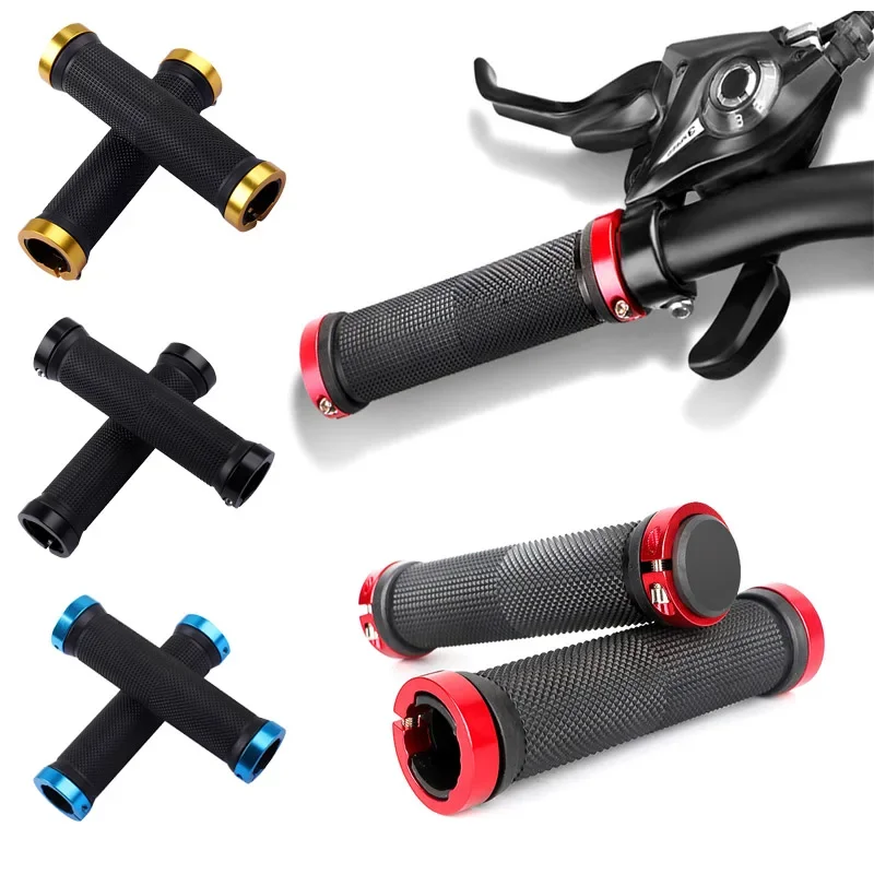 MTB Fahrradlenkergriffe aus Gummi, rutschfeste Fahrradgriffe mit Lock-On-System für Rennrad und Mountainbike, Lenkerendgriffe, MTB-Griffe, Fahrradzubehör