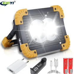 Portable LED Flashlight COB Work Light Floodlight Searchlight Waterproof USB Rechargeable Power Bank For outdoor lighting