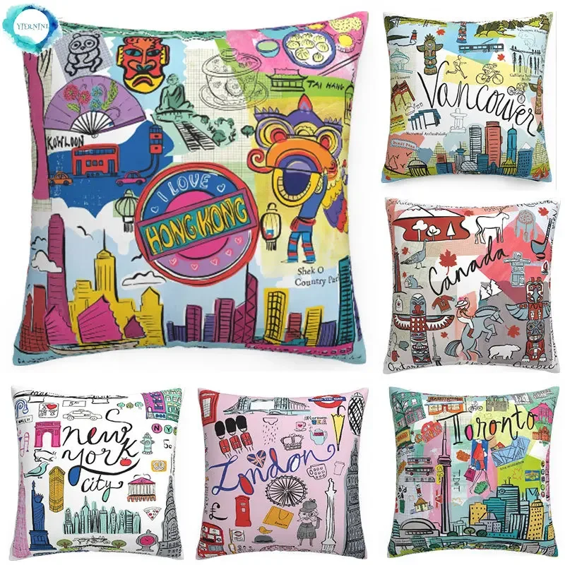 45x45cm Polyester Collection Pillowcase Decorative Pillow Case Home Decor Pillowcase Fashion Style Cushion Cover