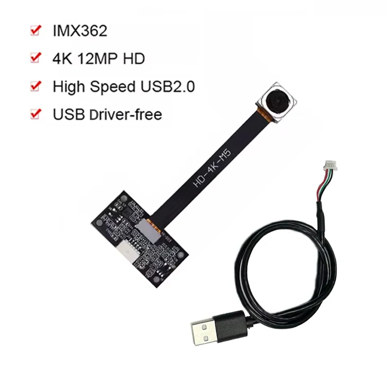 IMX362 4K 12MP HD 4000H×3000V USB2.0 cameramodule 30FPS UVC OTG Plug Play voor ATM/zelfbediening Intelligente terminalapparatuur