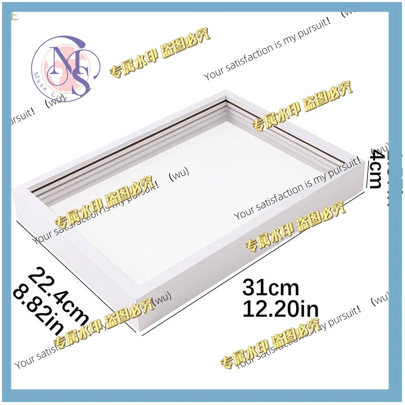 1 set of family handprint photo frame DIY wooden, commemorative decoration