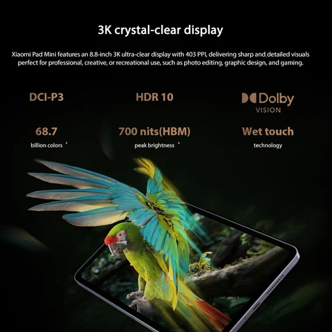 Планшет Xiaomi Pad Mini, 8", 8/256ГБ, 12/512ГБ, Wi-Fi, Android