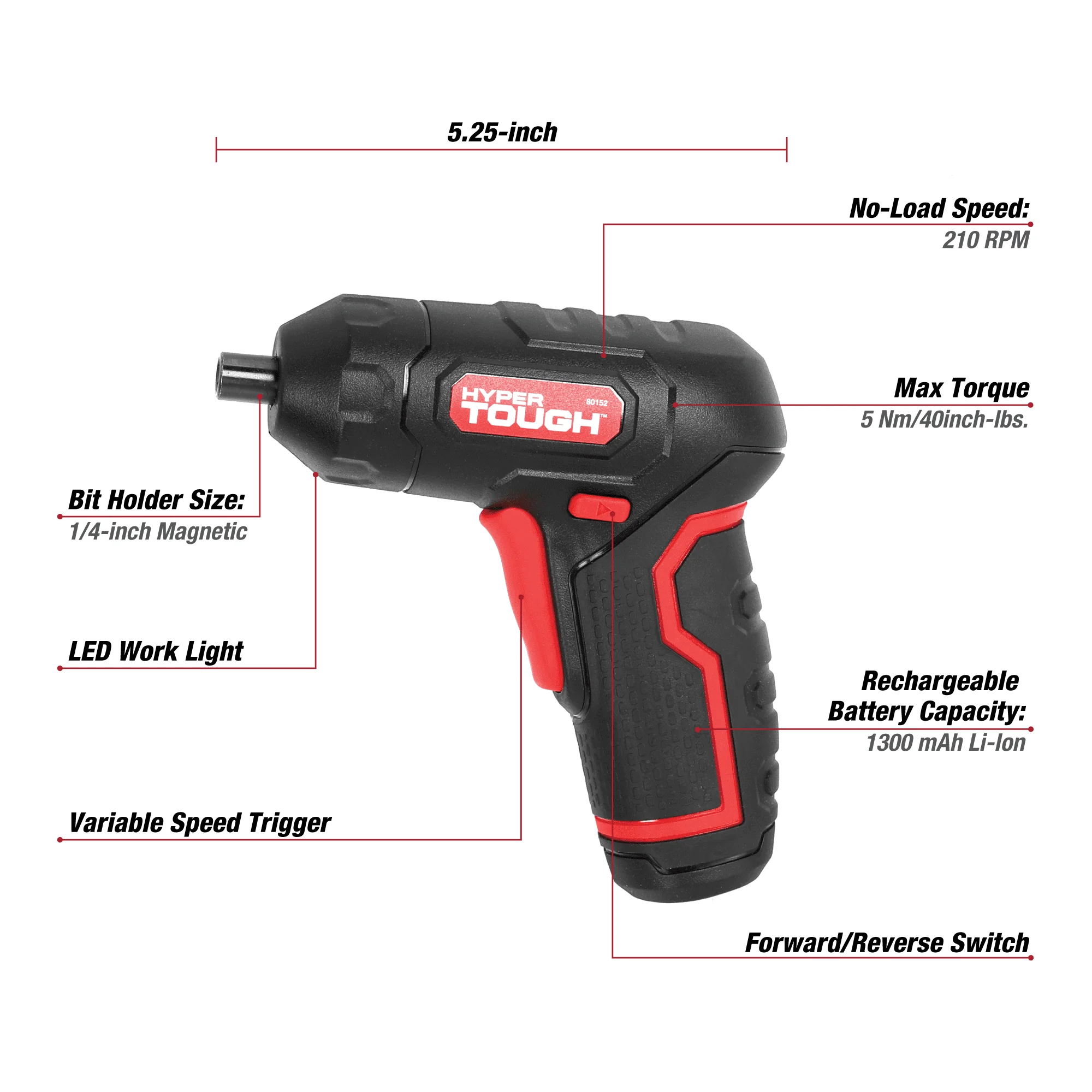 Destornillador de agarre angular de iones de litio máximo de 4 voltios con cargador