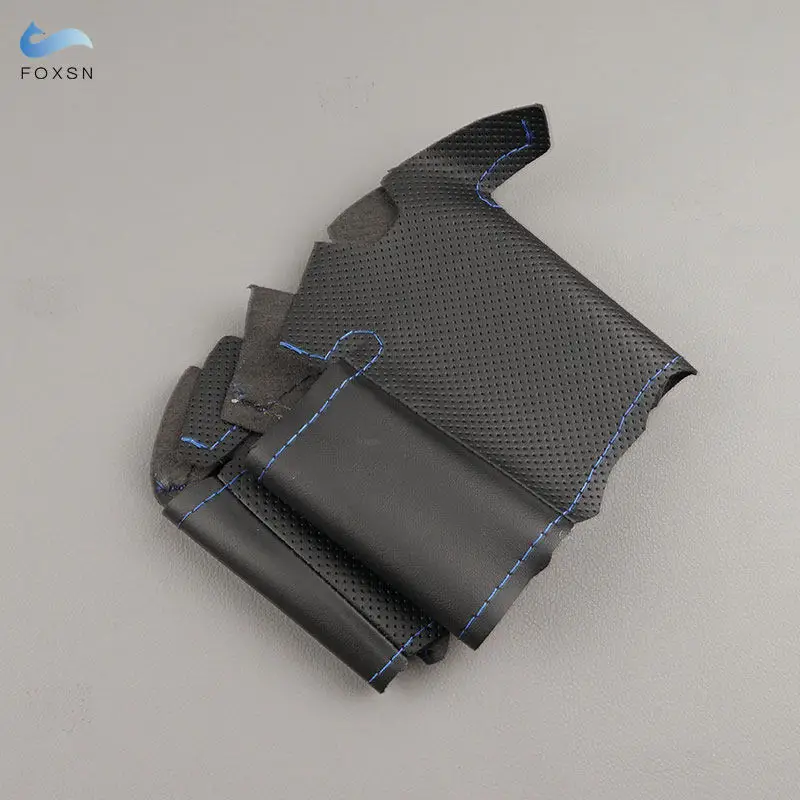 

Hand Stitched Braids on Steering Wheel For Ford EcoSport 2014-2017 For Fiesta 2008-2017 Car Steering Wheel Leather Cover Trim