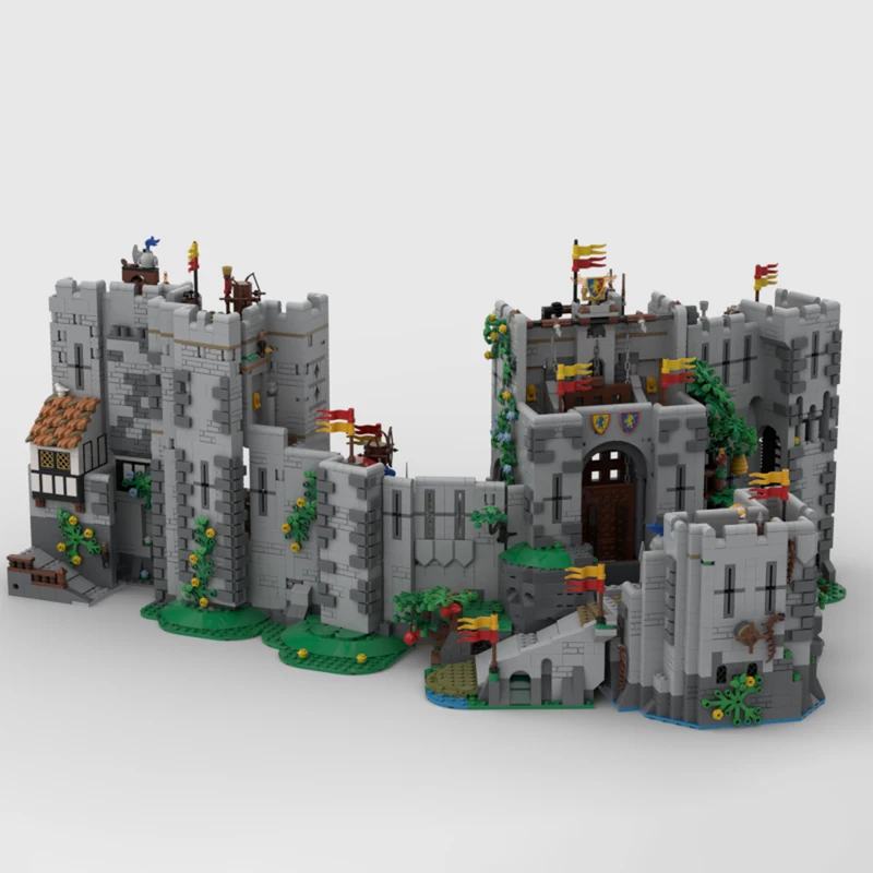 The MOC building block toy medieval castle model is a challenging and creative holiday gift suitable for all architecture enthus